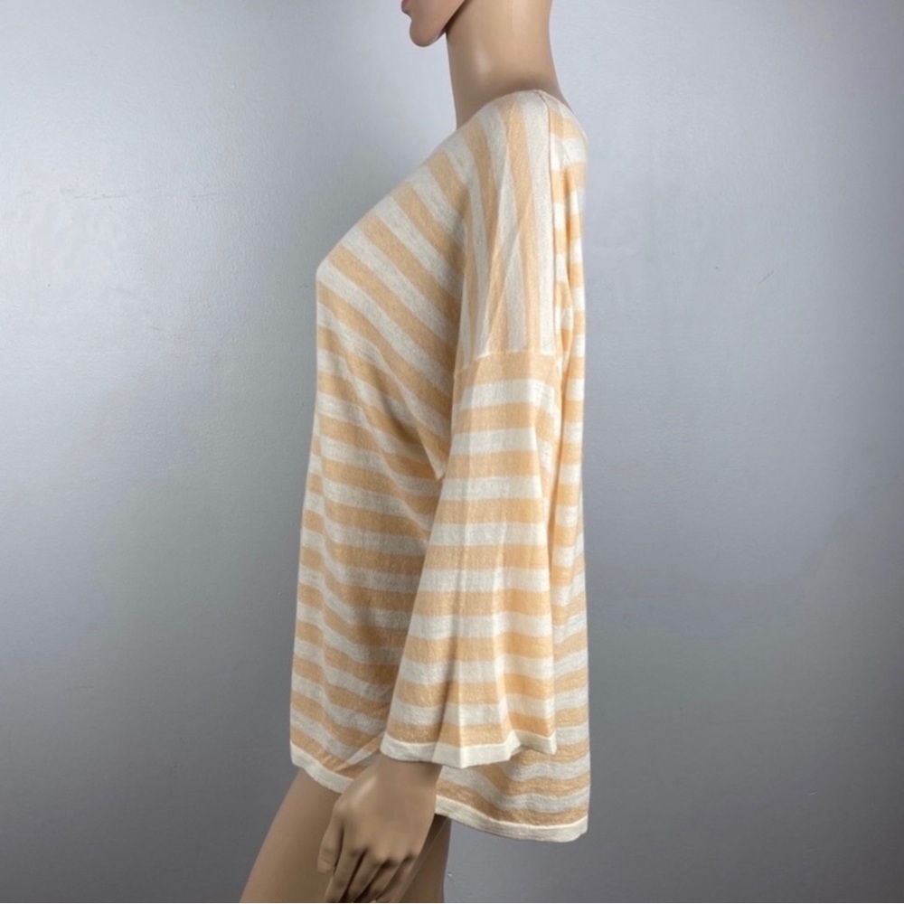 NEW VINCE STRIPED WOOL BLEND TEE - Picture 3 of 5